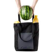 Įkelti vaizdą į galerijos rodinį, Shopping bag, pirkinių krepšys, Visų reikalų krepšys, pilka kišenė, su atšvaitu