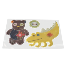 Įkelti vaizdą į galerijos rodinį, MEŠKA ir DONOZAURAS atšvaitai lipdukai/ Reflective BEAR & DINOSAURUS sticker set - Neshkis