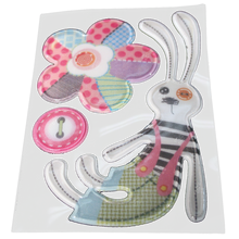 Įkelti vaizdą į galerijos rodinį, KIŠKIS ir GĖLĖ atšvaitai lipdukai/ Reflective HARE & FLOWER sticker set - Neshkis