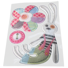 Įkelti vaizdą į galerijos rodinį, KIŠKIS ir GĖLĖ atšvaitai lipdukai/ Reflective HARE &amp; FLOWER sticker set - Neshkis

